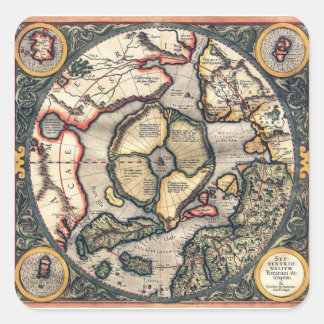 platte aarde map magnetische bumper stickers