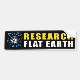 PLATTE AARDE ONDERZOEK BUMPERSTICKER