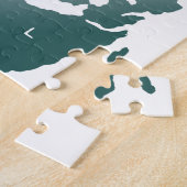 Platte aardenkaart, Azimuthal Equidistant Map Zete Legpuzzel (Zijkant)