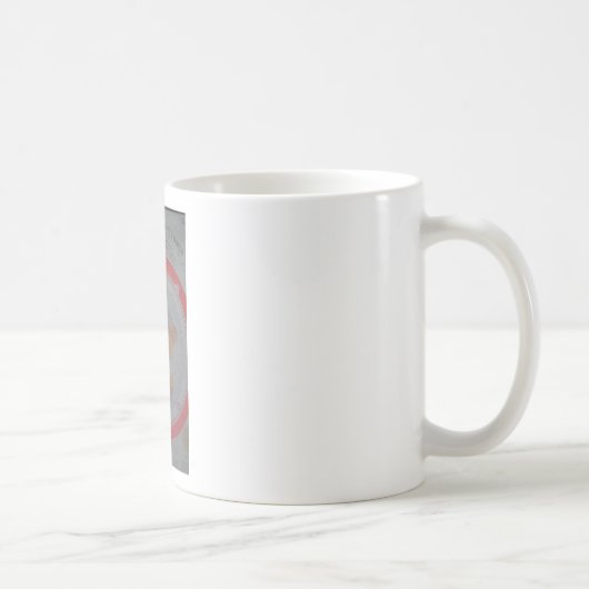 Platte aardenkaart koffiemok (Rechts)