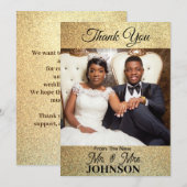 Platte bedank foto kaart (Voorkant / Achterkant)