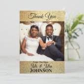 Platte bedankfoto kaart (Staand voorkant)