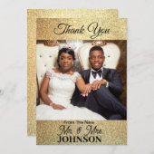 Platte bedankfoto kaart (Voorkant / Achterkant)