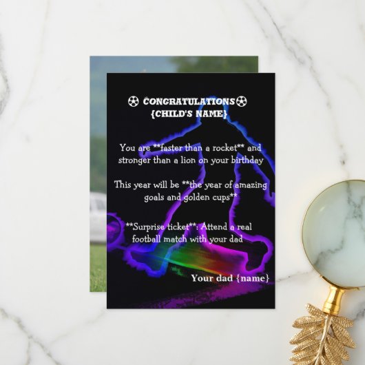 Platte bedankkaart (Voorkant / Achterkant in situ)