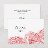 Platte bedankkaart Bruidsdouche (Voorkant / Achterkant)