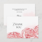 Platte bedankkaart bruidsdouche (Voorkant / Achterkant)