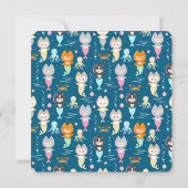 Platte bedankkaart voor 3e verjaardag. (Achterkant)