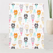 Platte bedankkaart voor 3e verjaardag. (Achterkant)