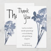 Platte bedankkaart voor de bruiloft (Voorkant / Achterkant)