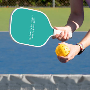 Platte Blauwgroen achtergrond – Back-to-School Tex Pickleball Paddle