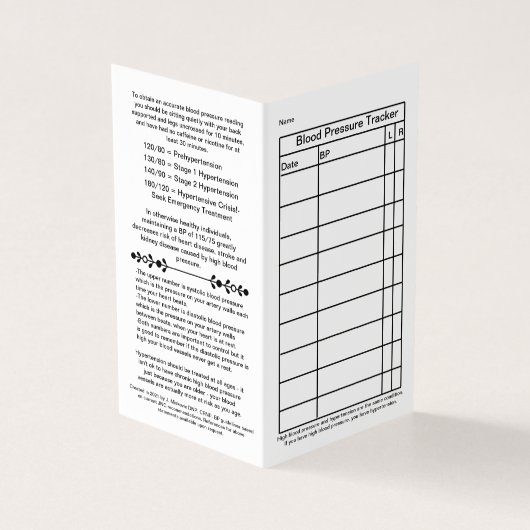 Platte bloeddrukmeter 2021 visitekaartjes (Buitenkant)