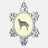 Platte coatings tin sneeuwvlok ornament (Rechts)