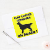 Platte coatings vierkante sticker (Envelop)