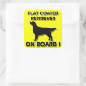 Platte coatings vierkante sticker (Tas)