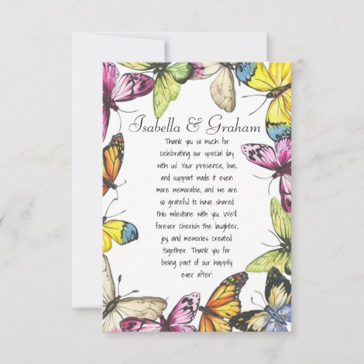 Platte Dank-je-welkaart Bedankkaart (Voorkant)