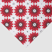 Platte geometrische patronen van rode en witte gev tissuepapier (Detail)