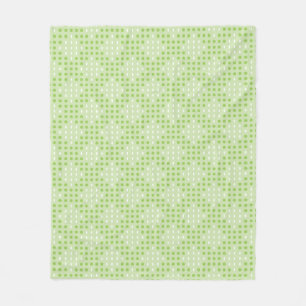 Platte groene Stippen en ovalen patroon Fleece Deken