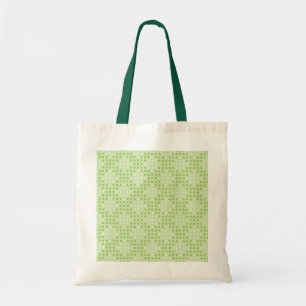 Platte groene Stippen en ovalen patroon Tote Bag