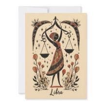 Platte kaart - Libra Celestial Zodiac Art