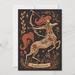 Platte kaart - Sagittarius Celestial Zodiac Art