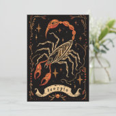 Platte kaart - Scorpio Celestial Zodiac Art (Staand voorkant)