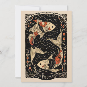 Platte kaart - Vissen Celestial Zodiac Art