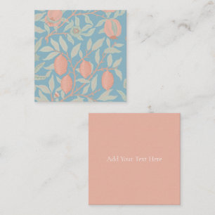 PLATTE KAART: WILLIAM MORRIS; GRANAATAPPELS NOTITIEKAARTJE