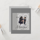 Platte kerstkaart Gefeliciteerd met Moederdag aan Kaart (Voorkant / Achterkant in situ)