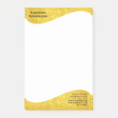 Platte labelrand - golf goud 1 post-it® notes (Voorkant)