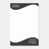 Platte labelrand - golf zwart 1 post-it® notes (Voorkant)