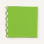 Platte limoengroene achtergrond – schooltextuur notitieboek (Voorkant)