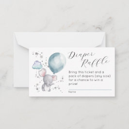 Platte luier Raffle behuizing Kaart Notitiekaartje