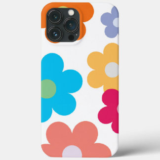 Platte meerkleurige bloempatroon iPhone 13 pro max hoesje