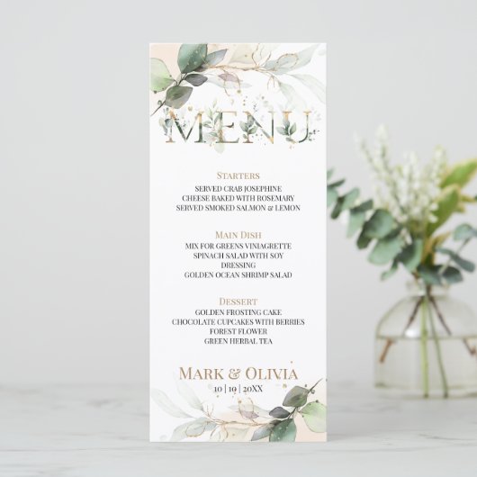 Platte Menu (Staand voorkant)