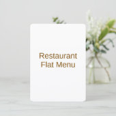 Platte menu (Staand voorkant)