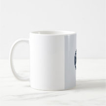 Platte Minimalistische Maanfase Mok - Diep Marineb