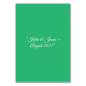 Platte Mint Groene Achtergrond – Huwelijksontwerp Kaart (Voorkant)