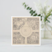 Platte Monument Circle Note Kaart Indianapolis (Staand voorkant)