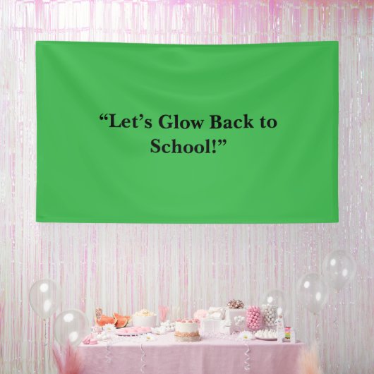 Platte neon groene achtergrond – schooltextuur spandoek (Feest)