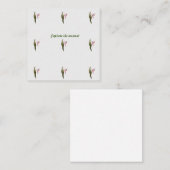 Platte noot notitiekaartje (Voorkant / Achterkant)