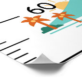 Platte oriëntatiepunt groeigrafiek poster (Hoek)