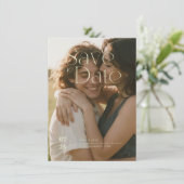 Platte Save The Date Kaart (Staand voorkant)