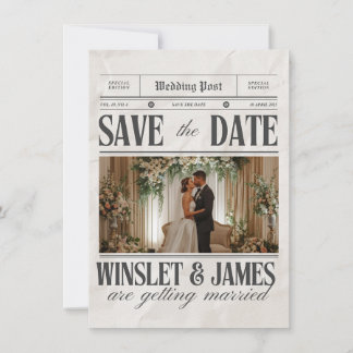 Platte Save The Date Kaart