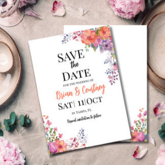 Platte Save The Date Kaart