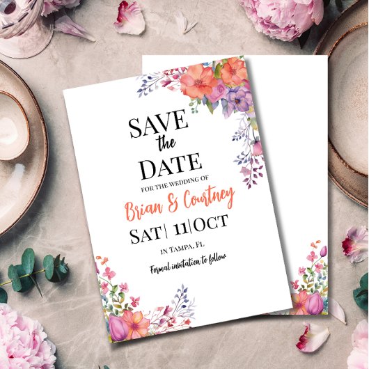 Platte Save The Date Kaart