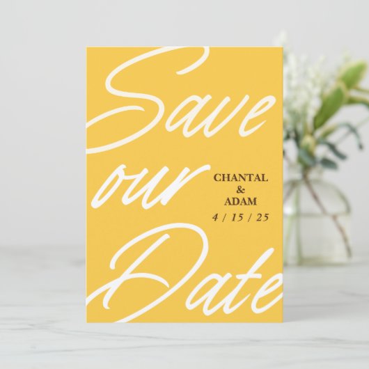 Platte Save The Date Kaart (Staand voorkant)