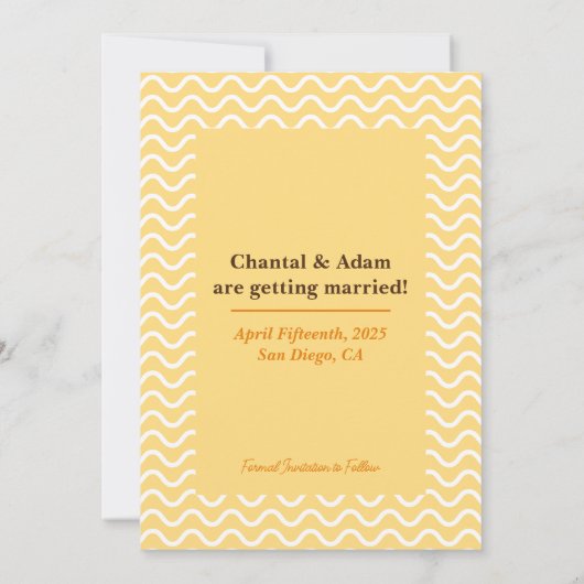 Platte Save The Date Kaart (Achterkant)