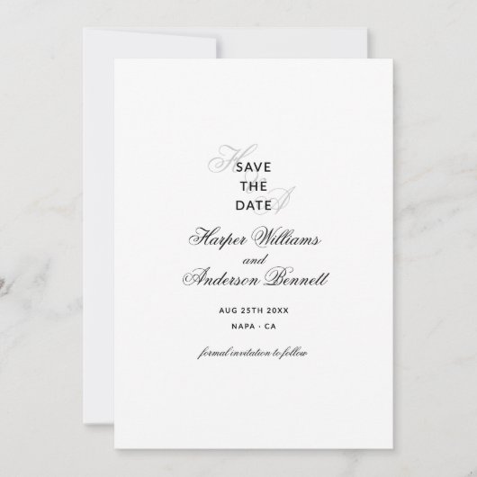 Platte Save The Date Kaart (Voorkant)