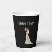 Platte Save The Date Kaart Papieren Bekers (Achterkant)