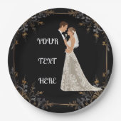 Platte Save The Date Kaart Papieren Bordje (Voorkant)